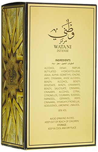 Al Wataniah Perfume For Unisex, Watni Intense Gold