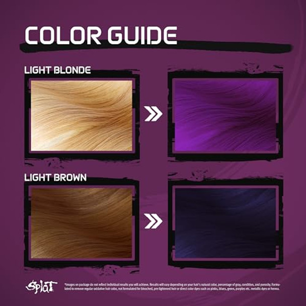 Splat Midnight Complete Kit Hair Dye Semi-Permanent Long Lasting Vegan and Cruelty- (Midnight Plum)