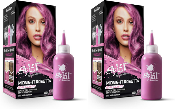 Splat Midnight Rosetta Semi Permanent Hair Dye Kit for Blondes, 1 Application, Includes Deep Reconstructor Conditioner, Lasts 30 Washes, No Bleach Required, Vegan & Cruelty Hair Color
