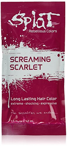 Splat Hair Color 1.5 Oz Individual Packs Screaming Scarlet