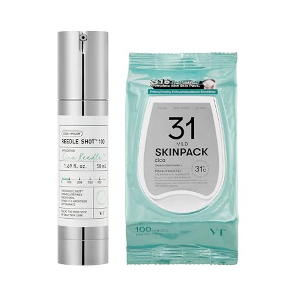 VT COSMETICS CICA Reedle Shot 100 & Mild Skin Pack