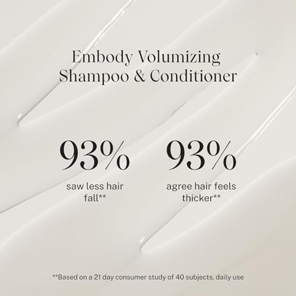 JVN Embody Volumizing Conditioner, Clean, Volume-Boosting Conditioner for All Hair Types, Adds Fullness and Restores Shine, Sulfate-, 10 Fluid Ounces