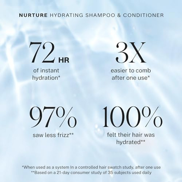 JVN Nurture Hydrating Shampoo & Embody Volumizing Conditioner Bundle, Clean, All Hair Types, Adds Fullness and Moisturizes Smooths, Sulfate (10 Fl Oz)