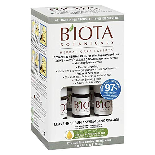 BIOTA BOTANICALS ADVANCED HERBAL CARE LEAVE-IN SERUM,12 count ,0.34 oz.