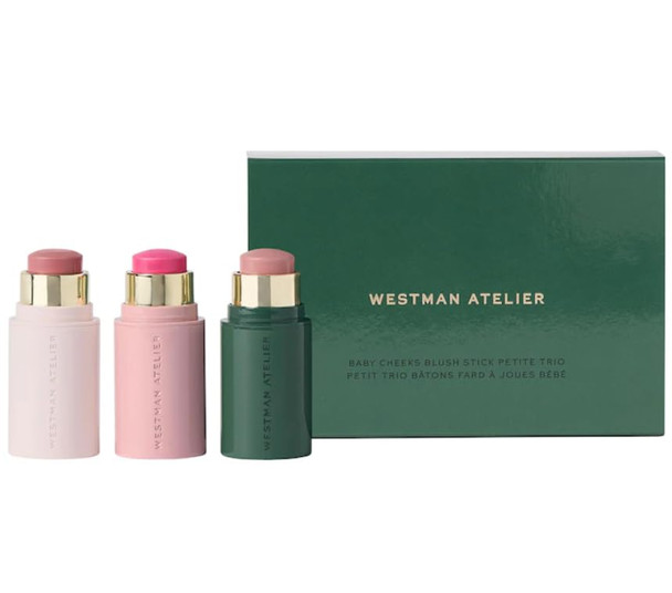 Westman Atelier Mini Baby Cheeks Blush Trio & Complimentary Sheet Masque