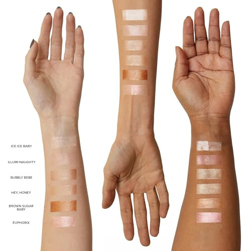 Nudestix Nudies Glow Cream Highlighter Bronze + Glow 3-in-1 All Over Face Colour for Eyes, Cheeks, Lips w/Blending Brush (Euphorix)
