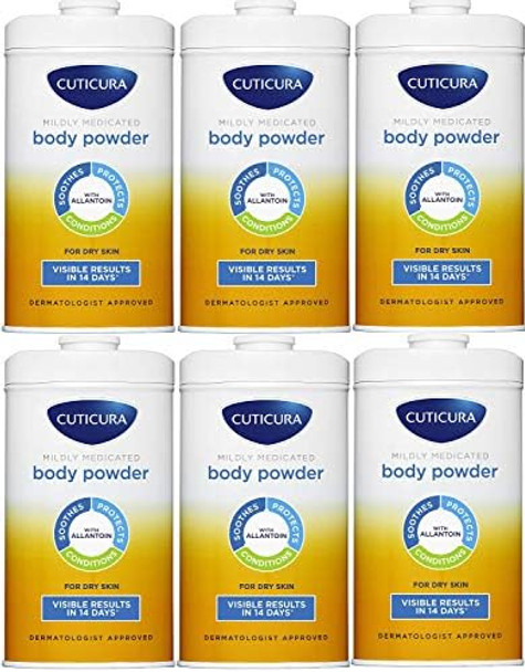 6 x Cuticura Mildly Medicated Talcum Powder 150g 6 x Cuticura Mildly Medicated Talcum Powder 150g