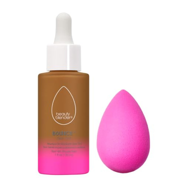 Beautyblender 12-Hour Always on Radiant Skin Tint (Deep 2) & Original Pink Beauty Blender Makeup Sponge Bundle