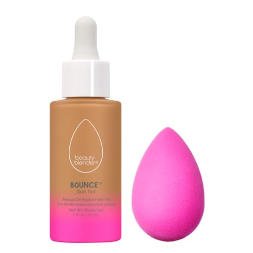 Beautyblender 12-Hour Always on Radiant Skin Tint (Tan 3) & Original Pink Beauty Blender Makeup Sponge Bundle