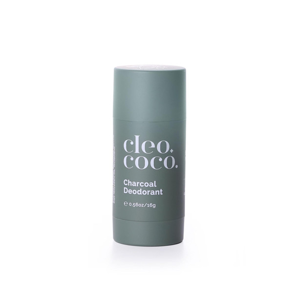 Cleo+Coco - Mini Natural Deodorant - For Women & Men - Aluminum - Extra Strength - Activated Charcoal - 24hr Odor Protection - Vegan & Cruelty - PCR - Made in USA - Scent - 0.5oz