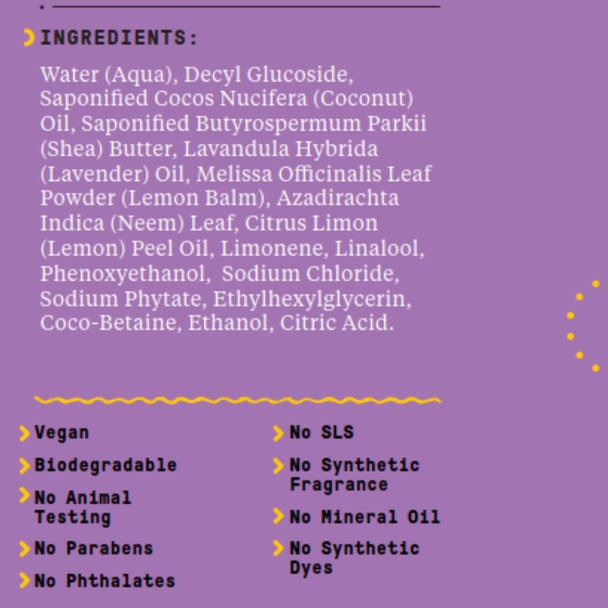 AAlaffia Babies and Kids Shampoo and Body Wash, Gentle and Calming Support for Soft Hair and Skin with Shea Butter, Neem, and Coconut Oil, Fair Trade, Lemon Lavender 2 Pack – 16 Fl Oz Ea