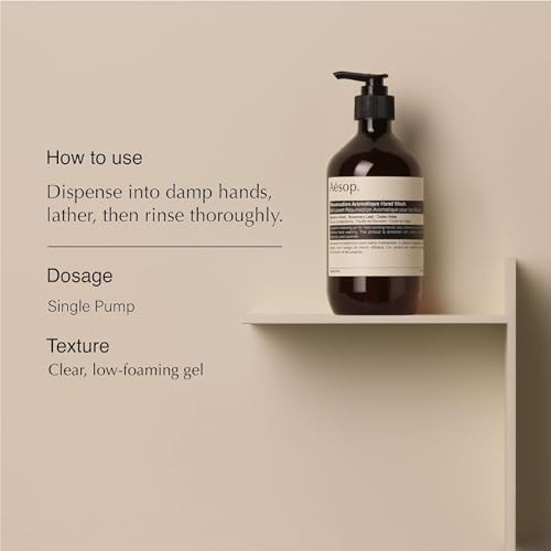 Aesop Resurrection Aromatique Hand Wash - Gentle Cleanser with Orange, Rosemary and Lavender Oils - 16.9 oz (2 pack)