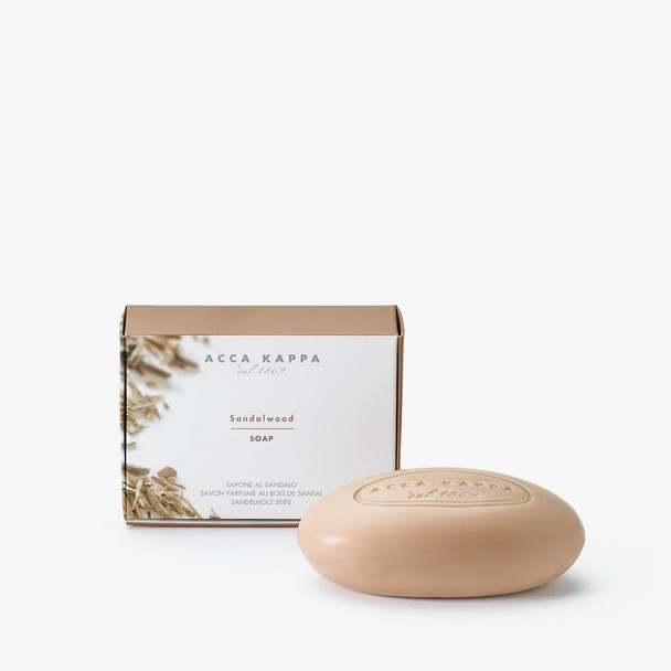 Acca Kappa Sandalwood Vegetable Soap Bar 150 g Creamy moisturizing Cleanser for Men and Women