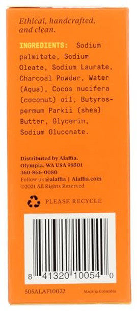 Alaffia Authentic African Black Bar Soap, Unscented, Detoxifying, Cruelty , 8 Ounces (Pack Of 4)