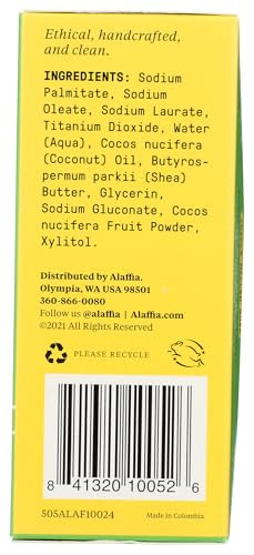 Alaffia Purely Coconut Bar Soap, Nourishing, Normal To Very Dry Skin, Cruelty , 8 Ounces (Pack Of 4)