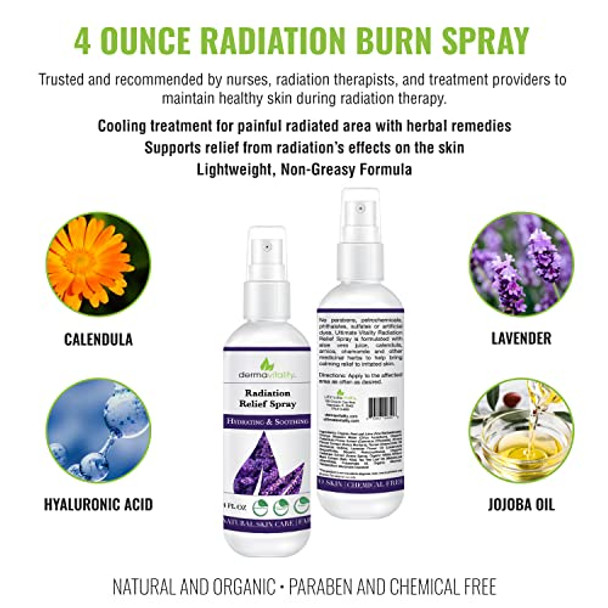 UltimateVitality Dermavitality Cancer Patient set for Radiation and Chemo Patient Soothing Natural and Organic Skin Care
