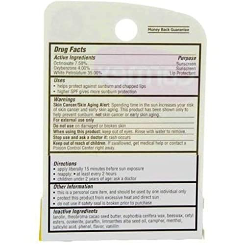 Carmex Classic Lip Balm Medicated SPF 15 0.15 oz (Stick in Carded box)