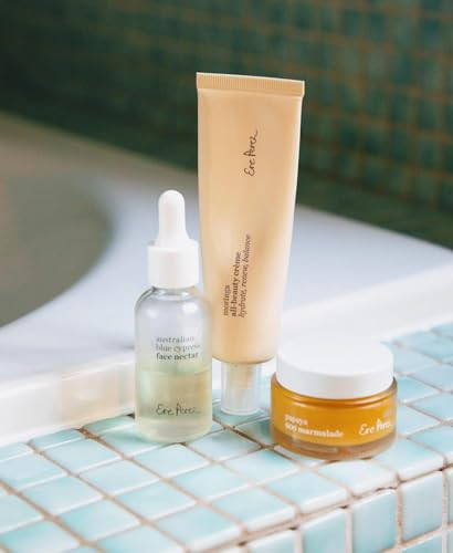 Ere Perez - Moringa All-Beauty Crème, Papaya SOS Marmalade + Australian Blue Cypress Face Nectar Natural Hydrating Skincare BUNDLE Vegan, Cruelty-, Clean Beauty