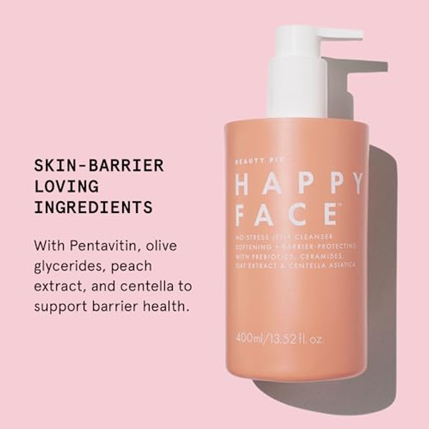 Beauty Pie Happy Face No-Stress Jelly Cleanser – Soothing Aloe, Oat & Rose Gel-Cream for Hydrated, Calm Skin
