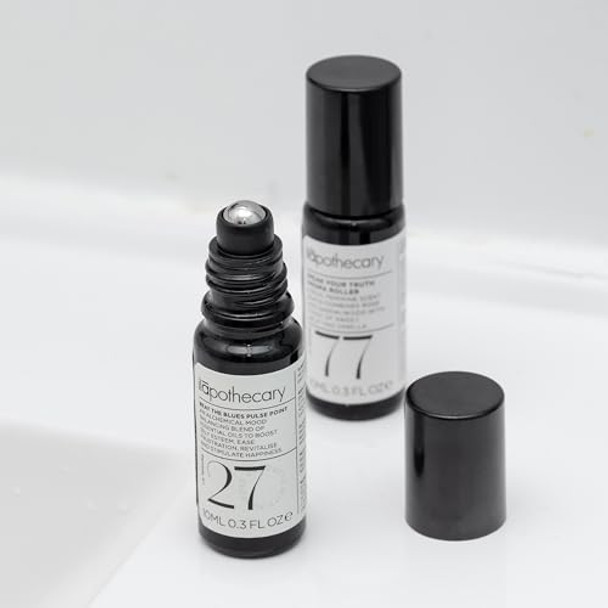 Ilapothecary Beat The Blues Pulse Point - Essential Oils for Skin - Gluten - Clary Sage, Petitgrain, Rose Geranium Essential Oil - 0.3 oz