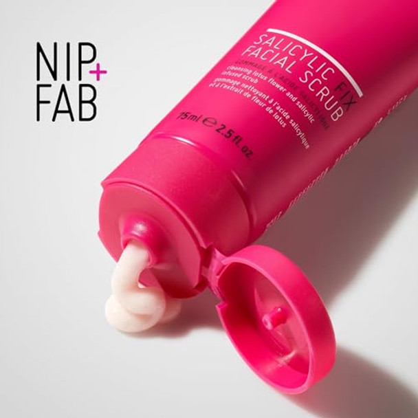 Nip + Fab Salicylic Acid Fix Scrub for Face with Vitamin E & Volcanic Rock Exfoliating Facial Cleanser Exfoliant for Pores and Oil Control, 2.5 Fl Oz Nip + Fab Salicylic Acid Fix Scrub for Face with Vitamin E & Volcanic Rock Exfoliating Facial Cleanser Exfoliant for Pores and Oil Control, 2.5 Fl Oz