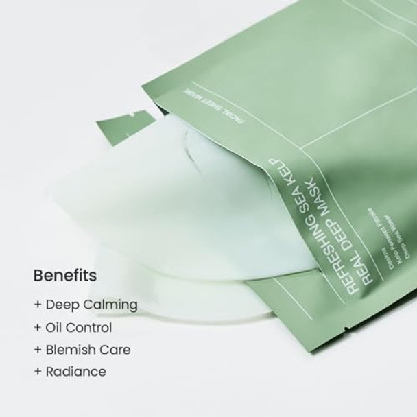 BIODANCE Clear Glow Mask Duo: Bio Collagen & Refreshing Sea Kelp Real Deep Mask, Firming, Calming, Gel Face Mask for Glass Skin, Korean Skincare Set