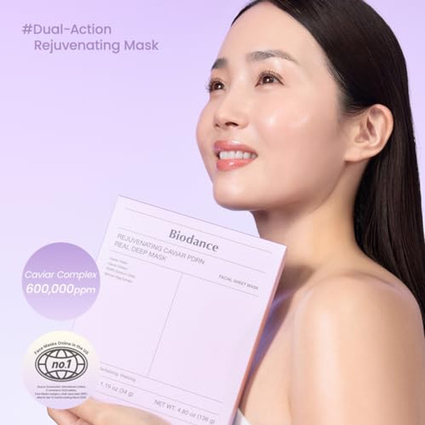 BIODANCE PDRN Collagen Best Duo: Caviar PDRN & Bio Collagen Real Deep Overnight Gel Mask for Plumping Hydration, Firming, Glass Skin Korean Skincare Set