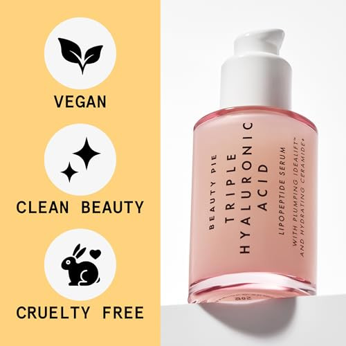Beauty Pie Triple Hyaluronic Acid & Lipopeptide Serum 50ml – Deep Hydration, Plumping & Smoothing Face Serum – Anti-Wrinkle, Fine Line Care – Lightweight, Fragrance- Formula