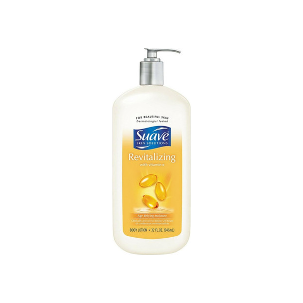 Suave Skin Solutions Body Lotion, Revitalizing with Vitamin E 32 oz