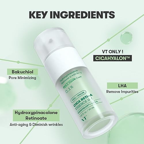 VT COSMETICS Cica Reti-A Retinol Essence 0.1 Skin Balancing Essence For Sensitive Skin 1.01 fl oz