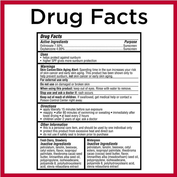 Carmex Moisturizing Lip Balm SPF 15 Cherry 0.35 oz (Pack of 6)