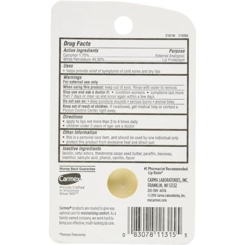 Carmex Classic Lip Balm Medicated 0.25 oz (Packs of 12)