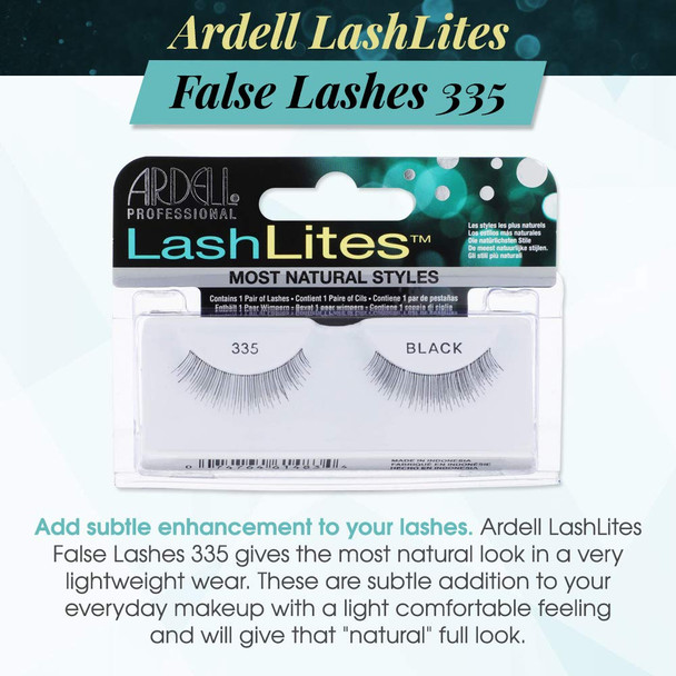 Ardell False Eyelashes LashLites 335 - Natural Look Lashes, Long-Lasting, Eyelash Extensions, 4 Pack Ardell False Eyelashes LashLites 335 - Natural Look Lashes, Long-Lasting, Eyelash Extensions, 4 Pack