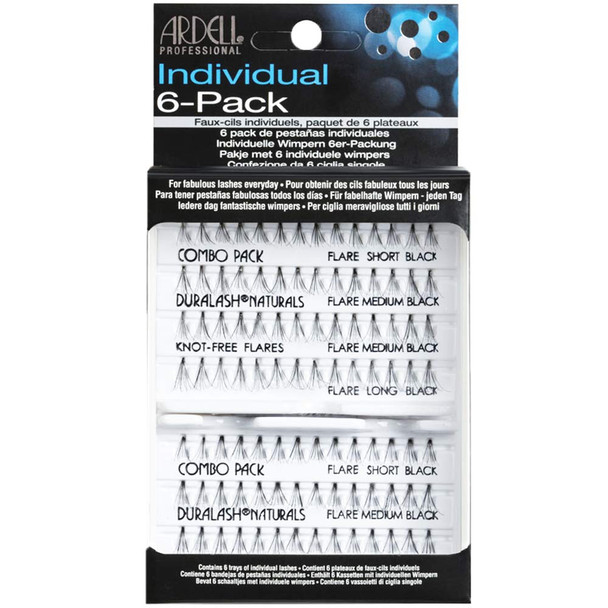 Ardell Individual Lashes - Short Black, DIY Lash Clusters, Knot- Cluster Eyelash Extensions, Customizable Lash Extension, 6 Pack