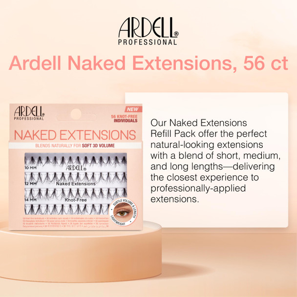Ardell Lash Trios - Knot- Wispy Lash Clusters, Individual Lashes, Cluster Eyelash Extensions, Natural False Eyelashes, 32 ct