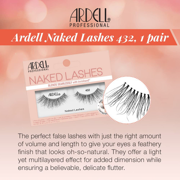 Ardell Lashes Natural 433 with Invisiband – Lightweight, Natural False Eyelashes, Soft Volume Strip Lashes, 1 Pair