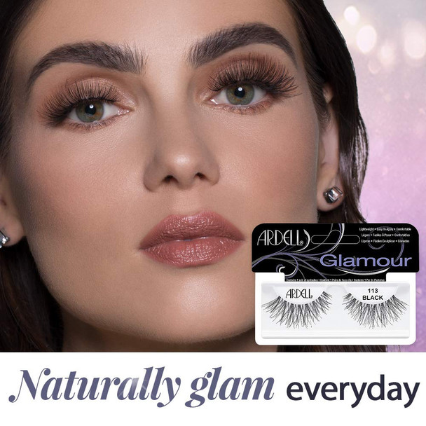 Ardell False Eyelashes Glamour Strip Lashes 112 Black (Lower Lash) 4 Pack