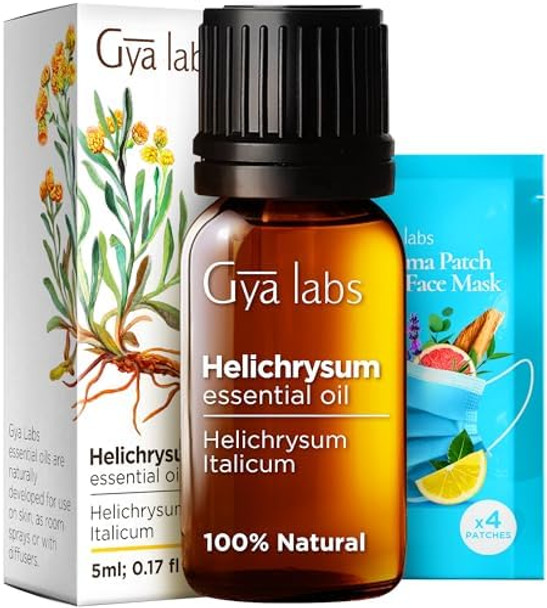 Gya Labs Helichrysum Oil For Skin (0.17 Fl Oz) & Tree Oil For Skin (0.34 Fl Oz) Set - 100% Natural Aromatherapy Grade Essential Oils Set - Gya Labs Gya Labs Helichrysum Oil For Skin (0.17 Fl Oz) & Tree Oil For Skin (0.34 Fl Oz) Set - 100% Natural Aromatherapy Grade Essential Oils Set - Gya Labs