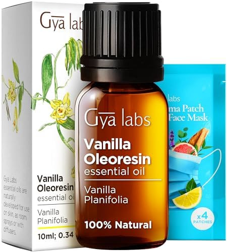 Gya Labs Nutmeg Essential Oil For Pain & Vanilla Essential Oil For Skin Set - 100% Natural Aromatherapy Grade Essential Oils Set - 2X10Ml - Gya Labs