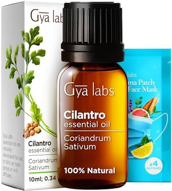 Gya Labs Cilantro Essential Oil Diffusers & Rosemary Oil For Hair Set - 100% Natural Aromatherapy Grade Essential Oils Set - 2X0.34 Fl Oz Gya Labs Cilantro Essential Oil Diffusers & Rosemary Oil For Hair Set - 100% Natural Aromatherapy Grade Essential Oils Set - 2X0.34 Fl Oz