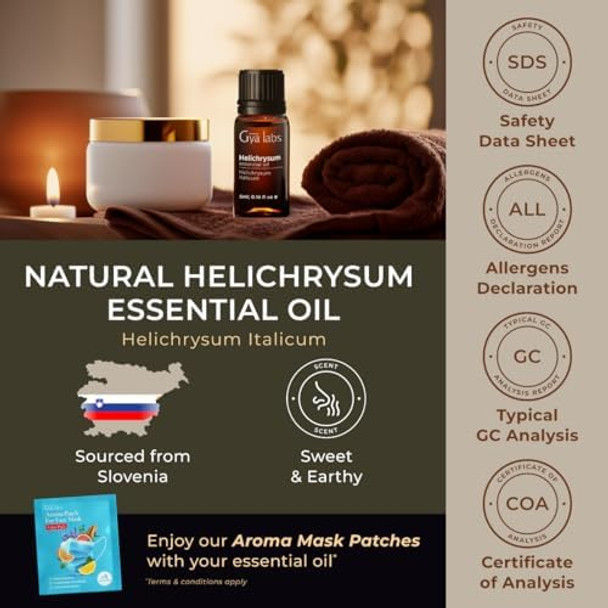 Gya Labs Helichrysum Oil For Skin (0.17 Fl Oz) & Cypress Essential Oil For Skin (0.34 Fl Oz) Set - 100% Natural Aromatherapy Grade Essential Oils Set - Gya Labs Gya Labs Helichrysum Oil For Skin (0.17 Fl Oz) & Cypress Essential Oil For Skin (0.34 Fl Oz) Set - 100% Natural Aromatherapy Grade Essential Oils Set - Gya Labs