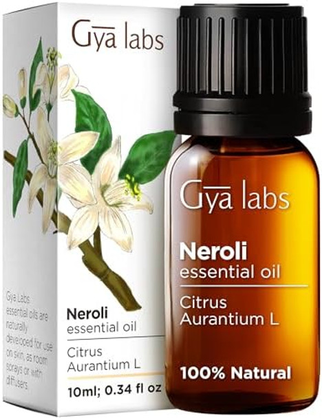Gya Labs Neroli Essential Oil For Diffuser & Lavender Essential Oil For Diffuser Set - 100% Natural Aromatherapy Grade Essential Oils Set - 2X0.34 Fl Oz