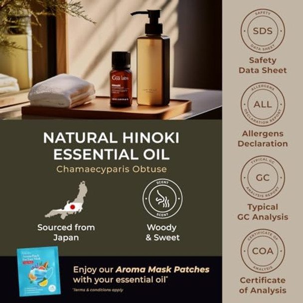Gya Labs Hinoki Essential Oil For Skin & Cedarwood Oil For Hair Set - 100% Natural Aromatherapy Grade Essential Oils Set - 2X0.34 Fl Oz - Gya Labs Gya Labs Hinoki Essential Oil For Skin & Cedarwood Oil For Hair Set - 100% Natural Aromatherapy Grade Essential Oils Set - 2X0.34 Fl Oz - Gya Labs