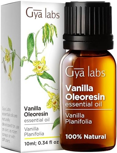 Gya Labs Vanilla Essential Oil For Skin & Lavender Essential Oil For Diffuser Set - 100% Natural Aromatherapy Grade Essential Oils Set - 2X0.34 Fl Oz - Gya Labs