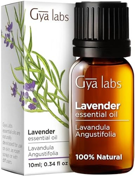 Gya Labs Vanilla Essential Oil For Skin & Lavender Essential Oil For Diffuser Set - 100% Natural Aromatherapy Grade Essential Oils Set - 2X0.34 Fl Oz - Gya Labs