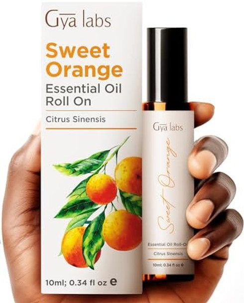 Gya Labs Sweet Orange Essential Oil For Diffuser & Sweet Orange Oil Roll On Set - 100% Natural Aromatherapy Grade Essential Oils Set - 2X0.34 Fl Oz - Gya Labs Gya Labs Sweet Orange Essential Oil For Diffuser & Sweet Orange Oil Roll On Set - 100% Natural Aromatherapy Grade Essential Oils Set - 2X0.34 Fl Oz - Gya Labs
