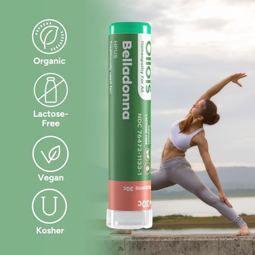 Ollois Belladonna 200Ck Organic, Lactose-, Kosher Homeopathic Medicine, 80 Pellets (Pack Of 3)