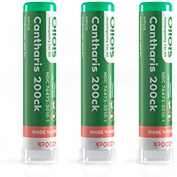 Ollois Cantharis 200Ck Organic, Lactose-, Homeopathic Medicine, 80 Pellets (Pack Of 3)