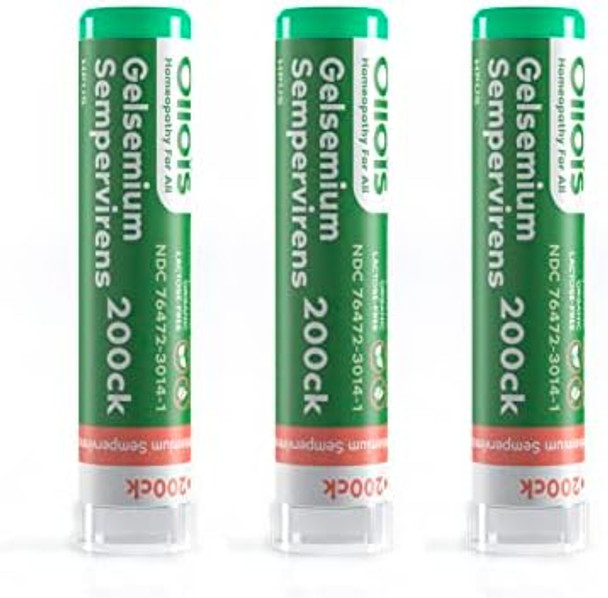 Ollois Gelsemium Sempervirens 200Ck Organic, Lactose-, Kosher Homeopathic Medicine, 80 Pellets (Pack Of 3) Ollois Gelsemium Sempervirens 200Ck Organic, Lactose-, Kosher Homeopathic Medicine, 80 Pellets (Pack Of 3)