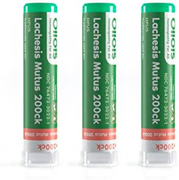 Ollois Lachesis Mutus 200Ck Organic, Lactose-, Kosher Homeopathic Medicine, 80 Pellets (Pack Of 3) Ollois Lachesis Mutus 200Ck Organic, Lactose-, Kosher Homeopathic Medicine, 80 Pellets (Pack Of 3)